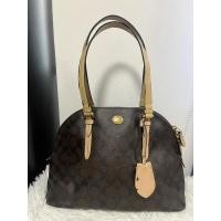 ราคา กระเป๋า Coach ทรงโดม สีน้ำตาลงานแท้ (24281599839)