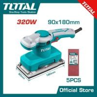 ราคา TOTAL เครื่องขัดกระดาษทรายแบบสั่น 320 วัตต์ (ขดลวดทองแดงแท้) รุ่น TF1301826 + แถมกระดาษทราย 5 ชิ้น (42514979122)