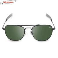 ราคา SPIRAKOGEO แว่นกันแดดหรูหรา, เลนส์สีเขียว Retro AO Pilot แว่นกันแดด, Vintage Look Glass Lens Male Design Driving Shades กิจกรรมกลางแจ้ง (42075086938)
