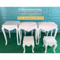 ราคา ชุดตั่งรดน้ำสังข์ ชุดขาเจ้าหญิง บุเบาะหนังPUสีขาว เก้าอี้ไม่มีพนักพิง (20710949059)