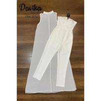 ราคา จั้มสูทขายาวเกาะอก พร้อมเสื้อคลุมตัวยาวซีทรู ป้าย Davika (8675519226)