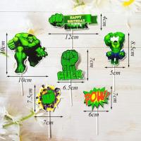 ราคา อุปกรณ์ตกแต่งเค้กวันเกิด - ชุดปลั๊กกระดาษยักษ์สีเขียว Hulk - ตกแต่งเค้กวันเกิด (25127983418)
