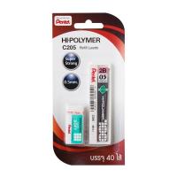 ราคา PENTEL ไส้ดินสอกด 2B 0.5 มม.+ฟรียางลบ C205-2BWE (9871040651)