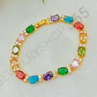 ราคา CW100 สร้อยข้อมือพลอยนพเก้าพลอยมณีใต้น้ำ งานสวยใส่ลงน้ำได้ (19776969851)