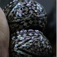 ราคา แก้วน้ำนกฝังมุก สีดำขนาดใหญ่ 1 คู่ ลายถี่ (29535970659)