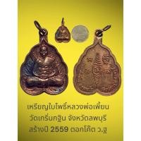 ราคา เหรียญใบโพธิ์หลวงพ่อเพี้ยน วัดเกริ่นกฐิน จังหวัดลพบุรี สร้างปี 2559 ตอกโค๊ต ว.ฐ (29710173957)