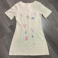 ราคา เดรสทำงานสีขาวทรงปล่อยลายปักน่ารัก (22487485927)