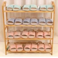 ราคา ชั้นวางรองเท้าไม้ไผ่ สไตล์ญี่ปุ่น 4ชั้น  ยาว60cm รุ่น 178-SR-BB-B460 (103465698)