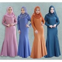 ราคา เดรสยาวสีพื้น อบาย่าหางปลาสีพื้น ชุดรายอ ชุดมุสลิม ชุดอิสลาม เดรสอิสลาม ชุดออกงาน ชุดราตรี เดรสยาว เดรสหางปลา (8938743255)