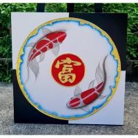 ราคา ภาพวาดปลาคราฟคู่มงคลขนาด60×60cm (40309135119)