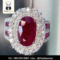 ราคา แหวนทับทิมเผาเก่า ทอง 18 K ทับทิมเนื้อแก้ว (28837450758)