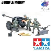 ราคา TAMIYA 35047 1/35 โมเดลประกอบ โมเดลปืนใหญ่และทหาร German 75mm Anti-Tank Gun (11567999400)