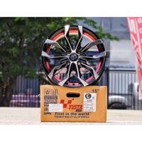 ราคา ล้อแม็ก ลาย ซามูไร Y-26 ขนาด 15X7.0 4 รู 100 ออฟ 35 สีดำขลิบแดง MB RED งาน YUSTA ( 4 วง ) (42304653190)