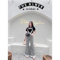 ราคา ชุดเซ็ทหัวใจงานตามหาเสื้อ + กางเกงขายาว งานน่ารักป้ายpairy tale (17692511302)