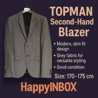 ราคา เสื้อสูทผู้ชาย Topman สีเทา มือสอง ขนาดเหมาะสำหรับส่วนสูง 170-175 cm (29190443300)