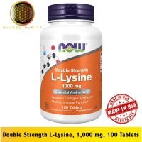 ราคา NOW Foods, Double Strength L-Lysine ไลซีน, 1,000 mg, 100 Tablets - [EXP 05/2029] (26105038358)
