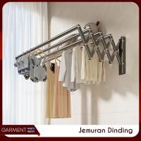 ราคา JEMDING - ราวตากผ้าติดผนังแบบดึงออกได้แบบพับได้, ราวตากผ้าคลุมเตียงหลายชั้นสแตนเลสสไตล์มินิมอล (45451320241)