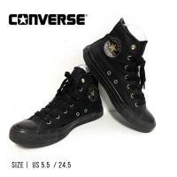 ราคา converse รองเท้าผ้าใบ หุ้มจ้อ สีดำ ไซส์ 5.5 มือสอง (8211008718)