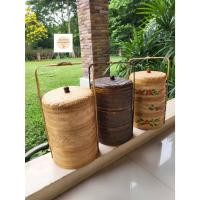 ราคา ปิ่นโต ใส่อาหาร ปิ่นโตจีน ปิ่นโตสาน 3 ชั้น ขนาด 9 นิ้ว มี 2 สี ปิ่นโตไม้ไผ่ ตระกร้าสาน ตระกร้าไม้ไผ่ กระเช้า ตระกร้า (17424075588)