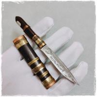 ราคา มีดปากกาหลวงพ่อพัฒน์ มีดหมอหลวงพ่อพัฒน์ จารย์ยันต์เต็มใบมีด พร้อมแกะสลักชื่อหลวงพ่อ ด้ามและฟักสีไม้ (26927733492)