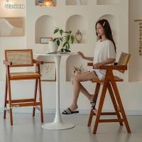 ราคา Musisen เก้าอี้บาร์ เก้าอี้เกาะ เก้าอี้สูง เก้าอี้บาร์ทรงสูง เก้าอี้ เก้าอี้คาเฟ่ วัสดุไม้เนื้อแข็ง เก้าอี้หวาย (29866804236)