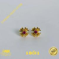 ราคา Chrome Heart Stub Cross ต่างหู unisex สีเงินชุบหินสีชมพู fullbox - Chrome Heart Store (24725192144)