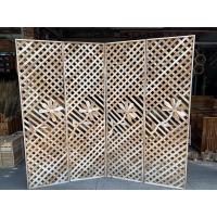 ราคา ฉากกั้นห้องไม้สักพับได้(ดอกกลาง)✅ม่านไม้สักบังตา✅ฉากกั้นห้อง✅มี 4 พับ✅ยาว 2 เมตรสูง 1.5 เมตร (14546015721)