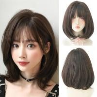 ราคา วิกผมทรงสั้นตรงแบบไมโครเคิร์ลสำหรับทุกวัน มาพร้อมความหนาแน่นสูงและมีผมหน้าม้าเรียบเนียน (44459412262)