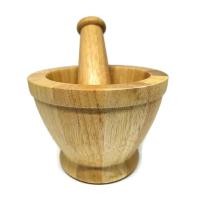 ราคา ครกไม้พร้อมสาก 6 นิ้ว (คละสีลายไม้) สีลายไม้ธรรมชาติ ครกขนาดเล็ก ครกไม้จิ๋ว ครกมาตรฐาน (40020638387)