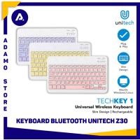 ราคา คีย์บอร์ด Bluetooth Unitech Z30 ไร้สาย Slim ชาร์จใหม่ได้ (40074783064)