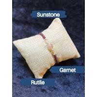 ราคา ข้อมือหิน ซันสโตน ไหมทองจักรพรรดิ์ โกเมน คั่นเงินแท้ (12760583283)
