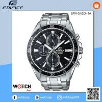 ราคา Casio Edifice Chronograph นาฬิกาข้อมือผู้ชาย สายสแตนเลส รุ่น EFR-546D-1A - Black (260740885)