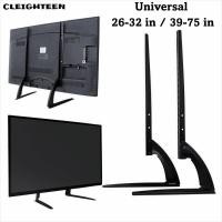 ราคา CLEIGHTEEN ขาตั้งทีวี, 26-32/39-75 นิ้ว Universal LED LCD Monitor Bracket, Professional Alloy ปรับแนวตั้งขาฐานวงเล็บทีวีความสูงเพิ่ม (43869274671)