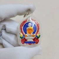 ราคา เหรียญนั่งพานหลวงพ่อรวย ปาสาทิโก รุ่นรวยพันล้าน วัดตะโก เนื้อกะไล่เงินลงยาสีสวยงาม เลี่ยมกรอบอย่างดี พร้อมบูชา (23743785017)