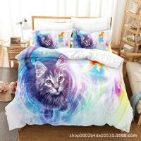 ราคา ชุดสิ่งทอที่บ้าน ผ้าปูที่นอนและผ้านวม พิมพ์ลายแมวน่ารัก (53550531959)