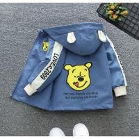 ราคา เสื้อกันหนาวเด็ก เสื้อแจ็คเก็ตเด็กติดฮู้ด ลายหมีพูห์ แต่งหูที่ฮู้ด สีฟ้า (17976368266)
