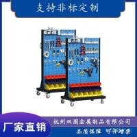 ราคา T-Shaped ชั้นวางวัสดุสัตว์หนาฮาร์ดแวร์ชิ้นส่วนชั้นวางเครื่องมือ Workshop Organizer เหล็กสองด้านแขวนชิ้นส่วนกล่อง WISX (41621702593)