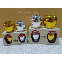 ราคา โอ่งเงิน-โอ่งทอง เซรามิค (ขายเป็นคู่) (7790852715)