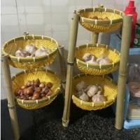 ราคา ชั้นวางไม้ไผ่ 3 ชั้น ชั้นวางไม้ไผ่ 3 ชั้น ชั้นวางไม้ไผ่รมควัน 3 ชั้น พร้อมขาไม้ไผ่ (41413489626)