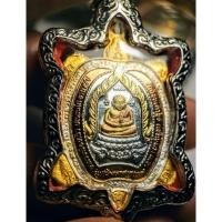 ราคา เต่าเจ้าสัว หลวงปู่หลิว รุ่นสร้างหอสวดมนต์ ปี 38 วัดดอนเตาอิฐ เนื้อสามกษัตริย์ แท้ทันหลวงปู่ปลุกเสก พร้อมกรอบสำเร็จ สวย (29381316756)