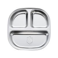 ราคา ถาดหลุม สแตนเลส พร้อมฝาปิด ถาดหลุมสแตนเลส ถาดหลุมใส่อาหาร ถาดหลุม ไม่ขึ้นสนิม 3หลุม พร้อมฝาปิด จานเด็ก (26876233123)