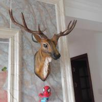 ราคา ตกแต่งหัวกวางสไตล์นอร์ดิก แขวนผนังหัวสัตว์ 3D ตกแต่งผนังห้องนั่งเล่น พื้นหลังสร้างสรรค์ (26083927045)