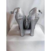 ราคา รองเท้าส้นสูง (เด็ก) สีเงินกากเพชร (6893772703)