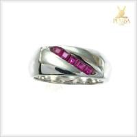 ราคา แหวนทับทิมพม่า สีชมพูหวานๆ เงินแท้925 ชุบทองคำขาว แหวนพลอยแท้ (9611494675)