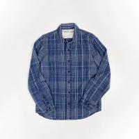 ราคา Muji plaid shirt , classic blue (19489653719)