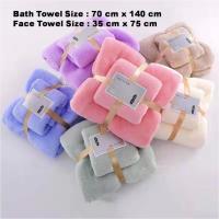 ราคา 2 IN 1 TUALA MANDI + TUALA MUKA / FAST DRYING TOWEL / MICROFIBER BATH TOWEL + FACE TOWEL / ผ้าขนหนูขนาดใหญ่ / ผ้าขนหนูหรูหรา (51801264622)