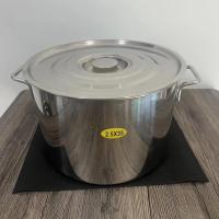 ราคา หม้อสตูว์ หม้อสต็อค 2หู หม้อสแตนเลส (รุ่นใหม่ หนา)(ทรงเตี้ย) เบอร์ 30/35 ซม. (24774528148)