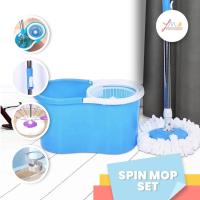 ราคา Magic Spin Mop Set ไม้ถูพื้น Super Mop พร้อมถัง ไม้ม็อบถูพื้นแบบวงแหวนอัตโนมัติ (42473066883)