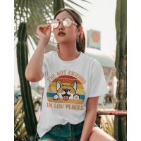 ราคา เสื้อยืดสกรีนลายน้องหมา แนวมินิมอล คอกลม แขนสั้น เสื้อลายหมา คอร์กี้ Corgi สไตล์เกาหลี ลายน่ารักๆ - CORGAA1 (24974904587)