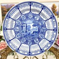 ราคา Vintage Spode Blue Room Calendar Plate ปี 1996 ลาย Blue Italian จาน 10.5 นิ้ว (14494220368)